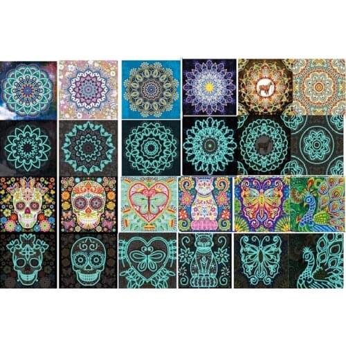 5D DIY Diamond Painting Adults' Paint-by-Number Kit DIY Super Nice Brightly Colored 5D Luminous Diamond Creative Painting Series