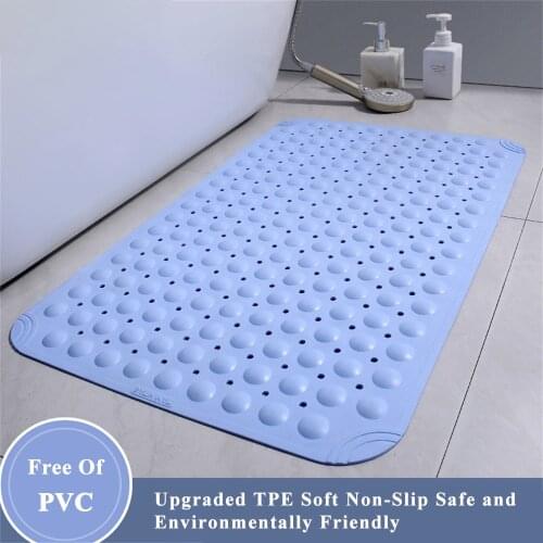 Bathroom Non-slip Mat, Environmental Protection TPE Bathroom Mat Kids Waterproof and Anti-fall Mat Shower Room Toilet Floor Mat
