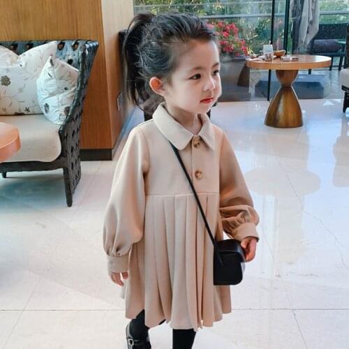 Autumn Long-sleeved Dress New 2020 Girls Mid-length Skirt Girl Princess Dress