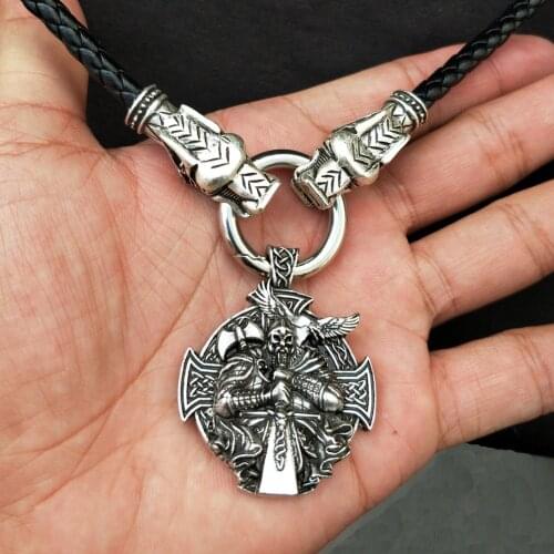 Viking Odin by Helena Rosova Cross Necklace Celt wolf pendant two wolves tree of life and world tree Talisman jewelry viking men