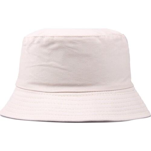 New Unisex Cotton Bucket Hats Women Summer Sunscreen Hat Men Pure Color Sunbonnet Fedoras Outdoor Fisherman Hat Beach Cap