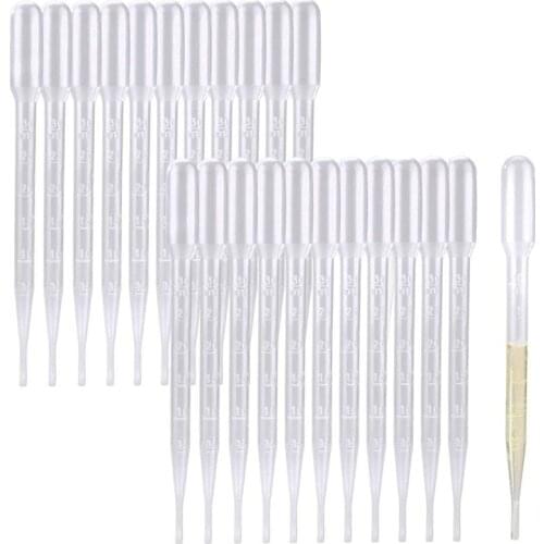 100pcs 3ml Capacity Transparent Plastic Disposable Graduated Transfer Pipettes Eye Dropper for lab chemicals experiment supplies