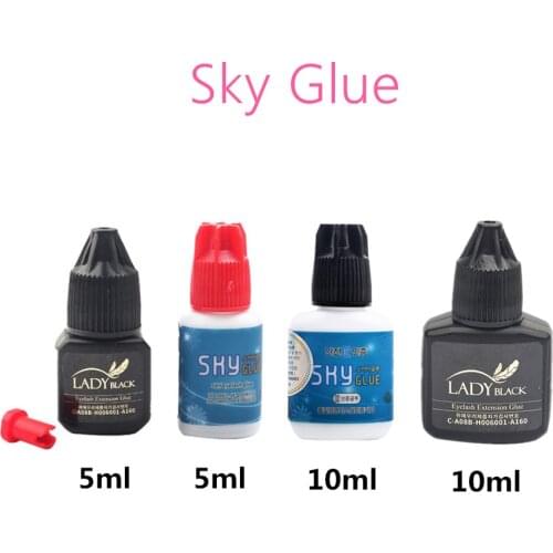 NEWCOME 1 Bottle Korea Sky Glue False Eyelash Extension Red Cap Sky Glue Lady Black Best Sensitive Glue Strong Adhesive Lash
