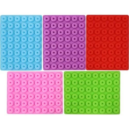 48 Cavity Silicone Donut Mold DIY Cookie Candy Pan Non-Stick Handmade Dessert Chocolate Cookie Mould Kitchen Baking Decor Tools