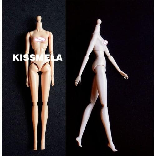 Limited Sale 29cm 1/6 Nude Kissmela Doll Body White Beige Skin 17 Moveable Joint