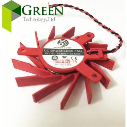 POWER LOGIC DC12V 0.3A for ATI HD5550 5570 5670 V4800 Graphics Card Fan PLB05710S12HH Cooling Fan with 2pin
