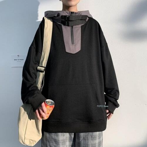 Spring Autumn 2021 Casual New MenS Hip HOP Punk Hoodies Sweatshirts Streetwear One Piece Brand Black Fashion Clothe M-5XL Size