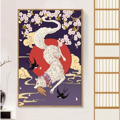 Japanese Ukiyoe Pictures Prints On Canvas Painting Wall Art Vintage Poster For Japanese Izakaya Decoration Home Decor Cuadros