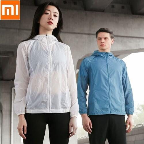 Youpin Cottonsmith Mens lightweight hooded sun protection clothing UPF50+ Water repellent Man Sunscreen skin clothing