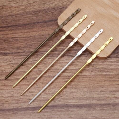 5pcs/lot 160mm Copper Hairpin Hair Stick Handmade DIY Hairwear Hair Accessories For Women