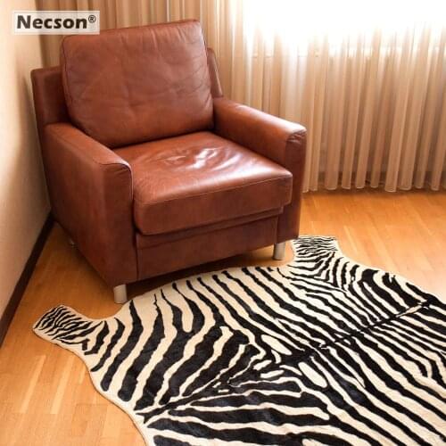 Zebra Rug for home simulation vivid Faux Fur white tiger skin Carpet Villi Fine Hair Mat Model Photography Selfie background K18