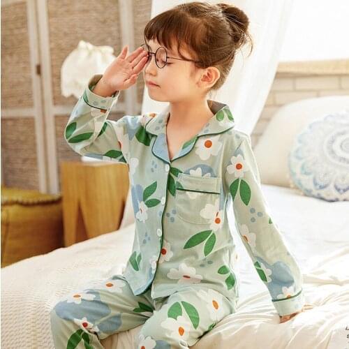 Winter Cotton Kids Pajamas Sets Child Warm Sleepwear Cartoon Animals Print Teens Girls Boys Nightwear Children Homewear For Girl