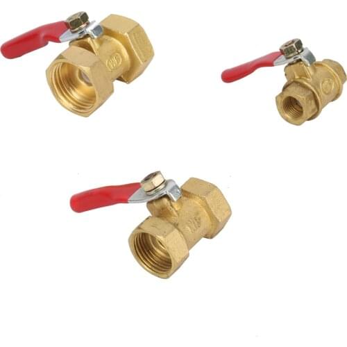 1/8" 3/8" 1/2" Female BSP Thread Brass Ball Valve Pipe connection garden water pipe water blocking valve control switch 1pc