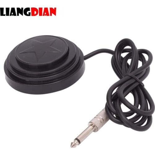 1PC Plastic Black Tattoo Foot Switch Pedal Anti Slip Five-pointed Star For Power Supply Tattoo Accessories Pedal Controller