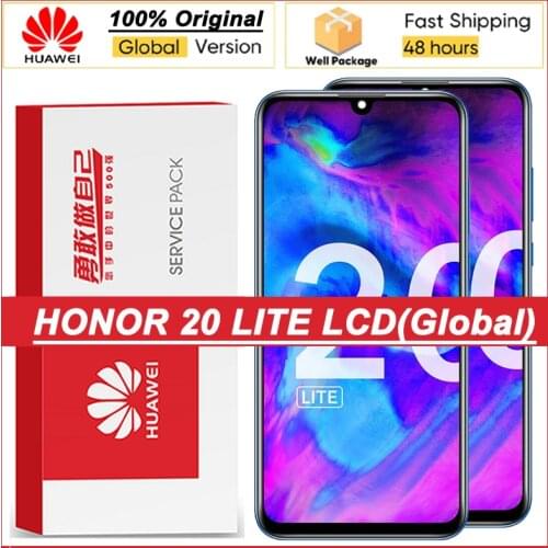 100% Original 6.21'' Display with frame for Huawei Honor 20 Lite LCD Touch Screen Digitizer Assembly HRY-LX1T Repair Parts