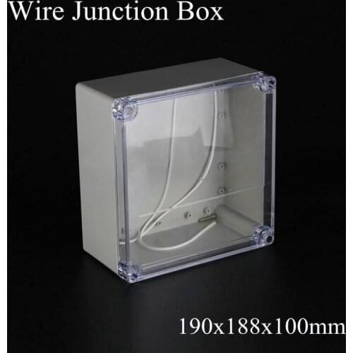 192x188x100mm ABS IP65 Waterproof Plastic Wire Junction Box Transparent Enclosure Clear Project Case Electronic Terminal