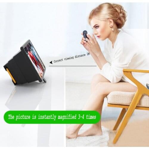 3D Screen Magnifying Glass HD Eye Amplifier Mobile Phone Screen Telescopic Magnifying Glass 3D Movie Viewing Magnifying Glass
