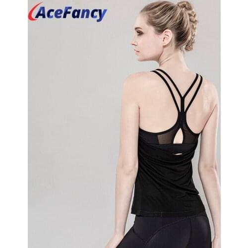 Acefancy Yoga Top Women Gym Sports Vest Backless Sport Bras 2226 Yoga Shirt Women Fitness Vest Sport Sleeveless Shirt Activewear