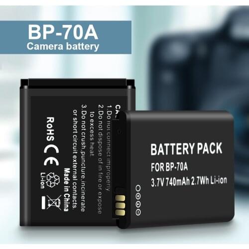 1-4pcs BP-70A BP 70A BP70A rechargeable camera battery 1200mAh for Samsung ES65 ES70 TL105 TL110 PL100 Camera SLB-70A battery