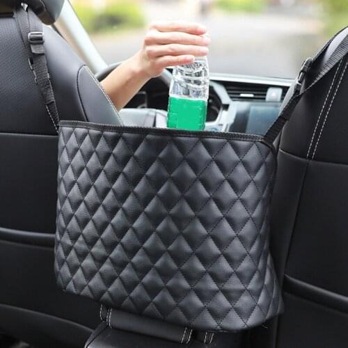 Car Handbag Holder Leather Seat Back Organizer Mesh Large Capacity Bag Seat Back Net Bag Handbag Holder