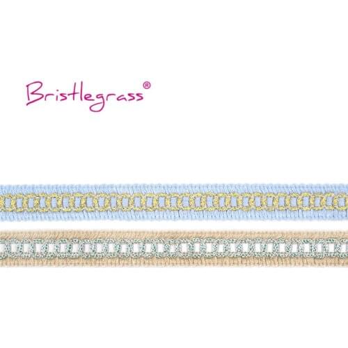 BRISTLEGRASS 1 Yard Crochet Lace Trims 5/8" 15mm Glitter Woolen Braided Macrame Decorative Ribbons Headband Costume Sewing Craft