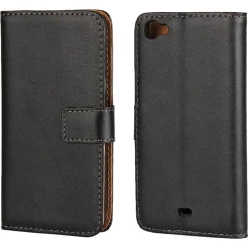 OEEKOI Genuine Leather Wallet Flip Cover Case for Wiko Sunny 4/Jimmy/Ridge 4G with Card Slot Holder