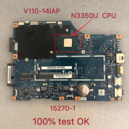 For Para Lenovo V110-14IAP Laptop motherboard N3350 CPU 15270-1 FRU: 5B20M44683 DDR3 100% testado OK