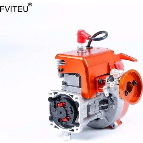 FVITEU CNC 36cc 2 stroke gas 4-bolt motor engine with Walbro 1107 and NGK Spark plug fit 1/5 Scale RC vehicles HPI LOSI Rovan