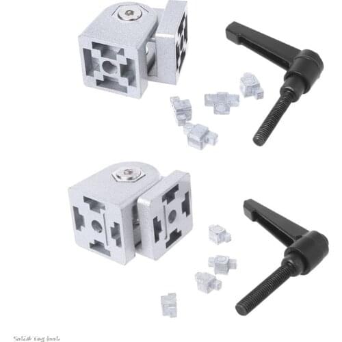 Zinc Alloy Flexible Hinge With Handle Die Cast Pivot Joint Connector For Aluminum Extrusion Profile for 3030S 4040S