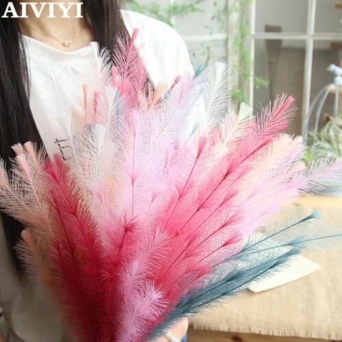Artificial dried flowers artificial plush grass bouquet silk flower DIY home decoration fake flower wedding decoration