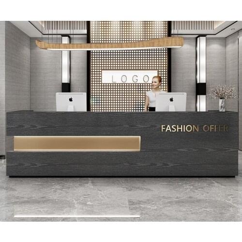 Cashier Simple Modern Company Front Desk Hotel Reception Desk Womens Clothing Store Beauty Salon Bar Counter Customized
