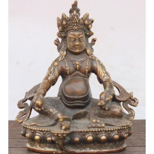 China brass huang god of wealth Buddha crafts statue