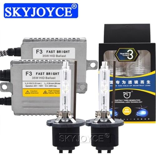 SKYJOYCE 35W HeartRay D2H Xenon HID Kit Xenon H7 4500K 5500K 6500K H1 H11 HB3 HB4 D2H Car Light Bulb 35W DLT F3 HID Ballast Kit