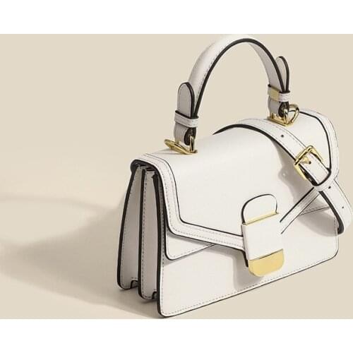 Leather Bag For Women 2021 Fashion Korean Version Of The Light Luxury Design Sense Of Small Square Bag On One Shoulder Hand-held