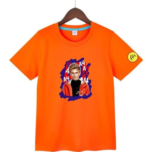 2021 Summer Cartoon Merch A4 Lamba Print Childrens T-Shirt Casual Quality O-neck Short Sleeve Boy Girl tshirt Tops Tee