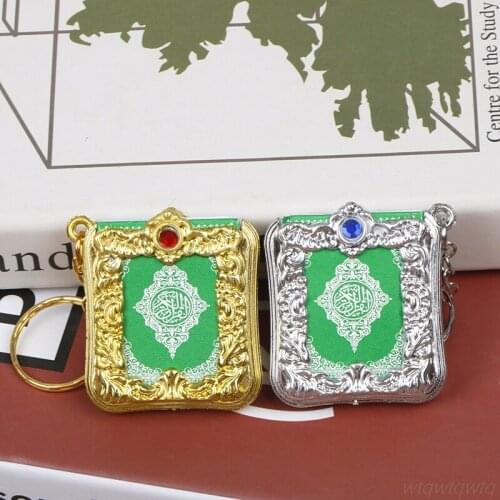 Muslim Islamic Mini Keychains Key Rings For Koran Ark Quran Green Book Can Read