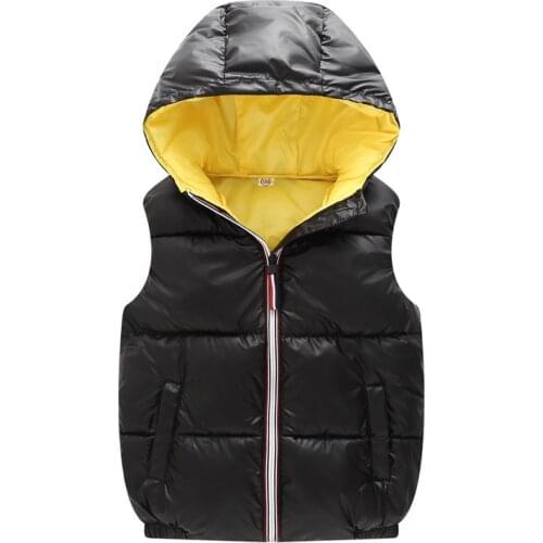 New Child Waistcoat Children Outerwear Winter Coats Kids Clothes Warm Hooded Cotton Baby Boys Girls waterproof Vest 1-8 Years