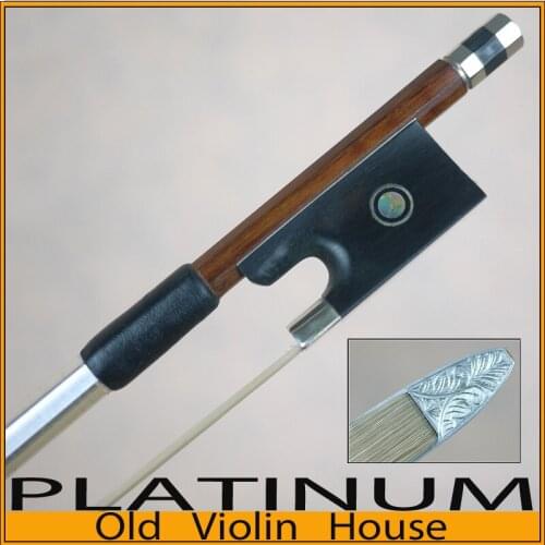 Pernambuco Violin Bow with with Crafted Silver Tip (4/4),Free shipping! Good balance of strength and flexibility