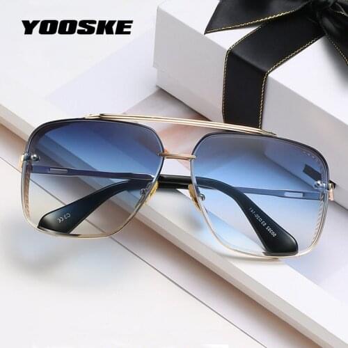 YOOSKE Fashion Mach Six Limited Edition Style SteamPunk Sunglasses Men Cool Vintage Square Side Shield Brand Design Sun Glasses