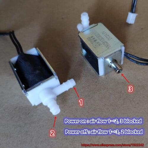 Brand new 24V 2-way 3-position air valve orifice 5mm DC24V solenoid valve
