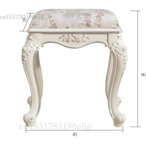 European-style Dressing Stool Dressing Stool Changing Shoes Nail Stool Bedroom Dressing Table Stool Simple White Princess Stool