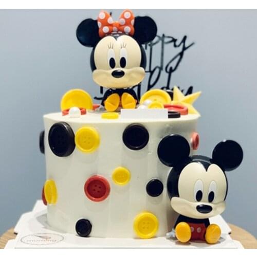 Disney Mickey mouse Minnie Baking Cake Decoration Cake Topper Baby Birthday Party Ornaments Decoration Supplies Birthday Gift