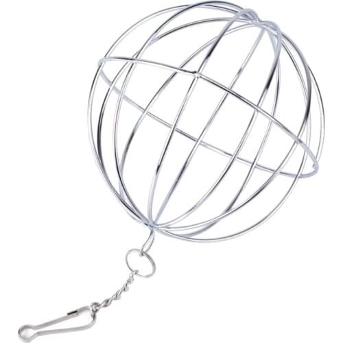 Pet Supplies Hay Manger Food Ball Stainless Steel Plating Grass Rack Ball for Rabbit Guinea Pig Pet Hamster Supplies