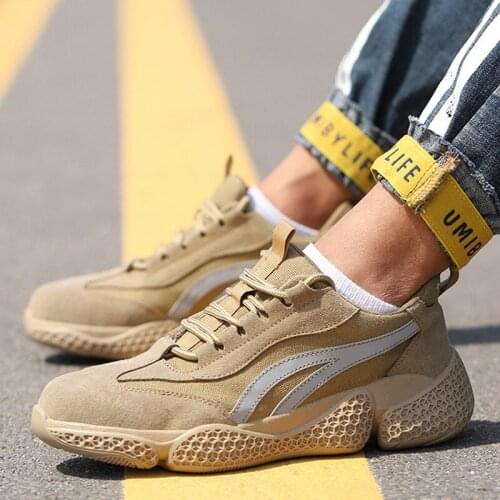 Adult Work Boots Steel Toe Safety Shoes Puncture-Proof Work Sneakers Indestructible Shoes Work Footwear