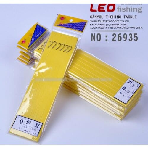 1Pack Leo Fishing Hooks Japan High Carbon Steel Double Hook 1# 2# 3# 4# 5# 6# 7# 8# 9# Fishing Tackle Accessory Line 33cm