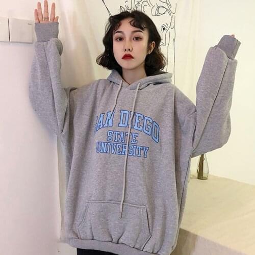 Woman hoody thrasher jersey Hoodies clothes sweatshirt para Solid Hooded Sweatshirts Female Cotton Warm Lady Autumn Tops hoodie