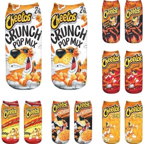 Womens Socks 3D Printing Colorful Cartoon Anime Funny Socks Quality Hip Hop Mens Kawaii Socks Comfortable Ankle Socks