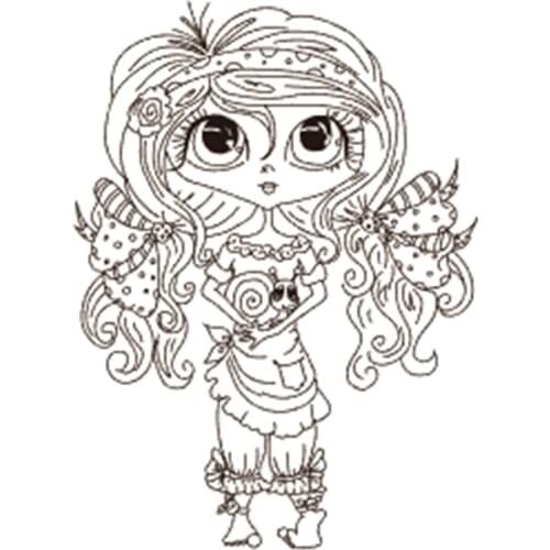 10x8 pretty girl Transparent Clear Silicone Stamp Seal for DIY scrapbooking photo album Decorative clear stamp