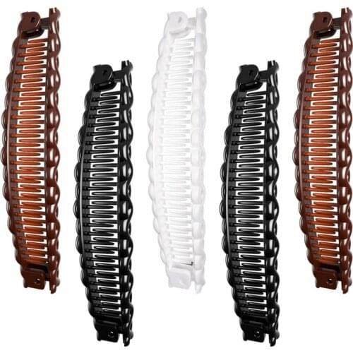 2020 Hot Sale New Banana Hairpin Fish Shape Banana Hairpin Black Brown Hairpin Female Fixed Clip Hair Accessories