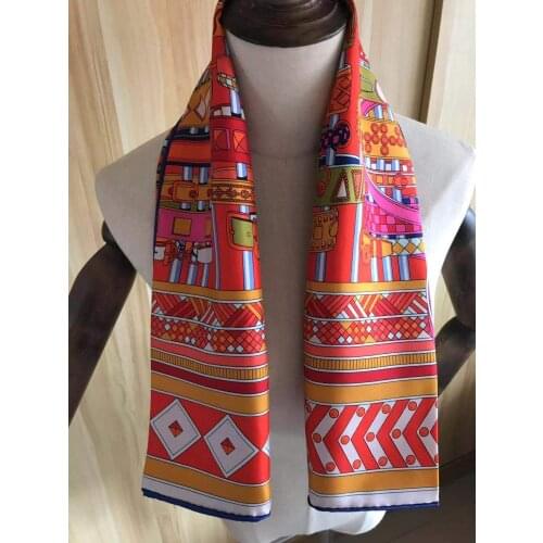 2020 new arrival fashion elegant classic pattern 100% silk scarf 90*90 cm square shawl twill wrap for women free shipping